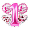 Baby Girl Foil Balloon 1st Birthday