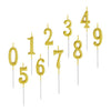 Number Candles Gold