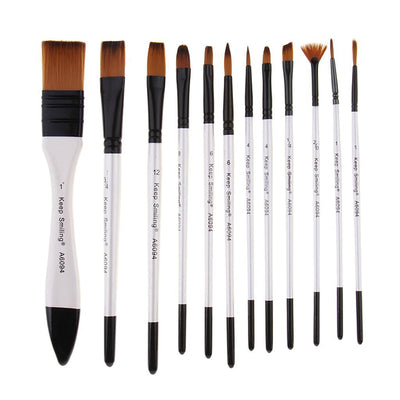 keep Smiling Artist Brush Set- 12 Pcs A 6094