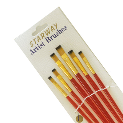 Starway Artist Brushes Flat- 6 Pcs