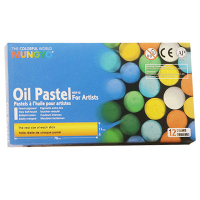 Mungyo Oil Pastels Pastels- 12 Colours Mop 12