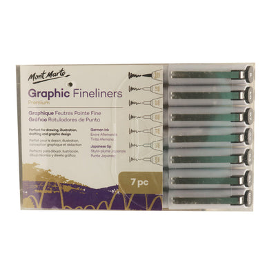 Mont Marte Graphic Fineliners 7pcs