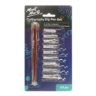 Mont Marte Calligraphy Dip Pen Set 10pcs