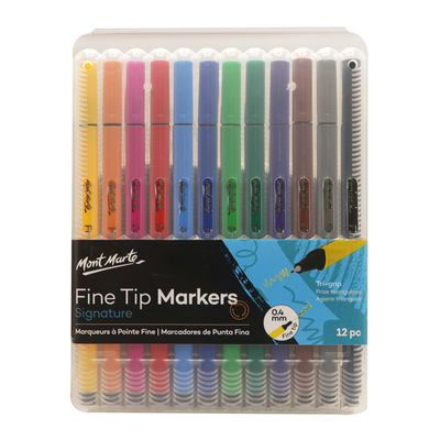 Mont Marte Fine Tip Markers 12pcs