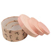 Set of 3 Hard Board Gift Boxes Light Pink - Round