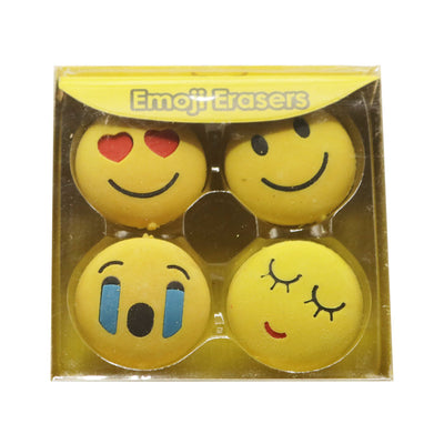 Emoji Erasers- 4 Pcs