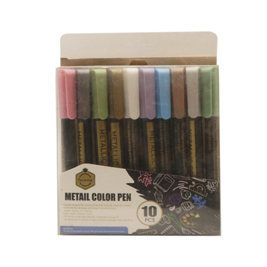 Metal Color Pen Keep Smiling Metallic Color Pen- 10 Pcs – ReadStore.pk