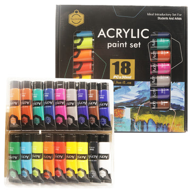 Keep Smiling Acrylic Paint Set 30ml - 18 Pcs