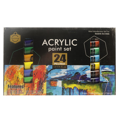 Keep Smiling Acrylic Paint Set 30ml - 24 Pcs