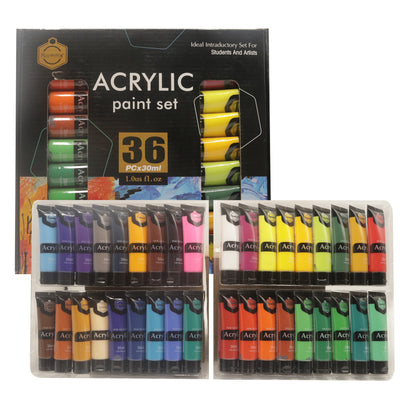 Keep Smiling Acrylic Paint Set 30ml - 36 Pcs