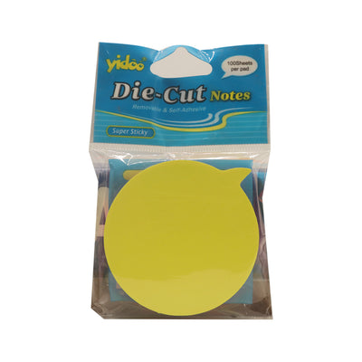Yidoo Circle Die-Cut Sticky Notes, 100 Sheets