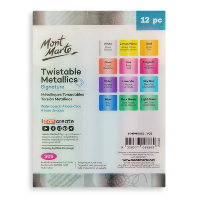 Mont Marte Twistable Metallics Markers 12pcs