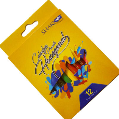Shark Hexagonal Color Pencils 12